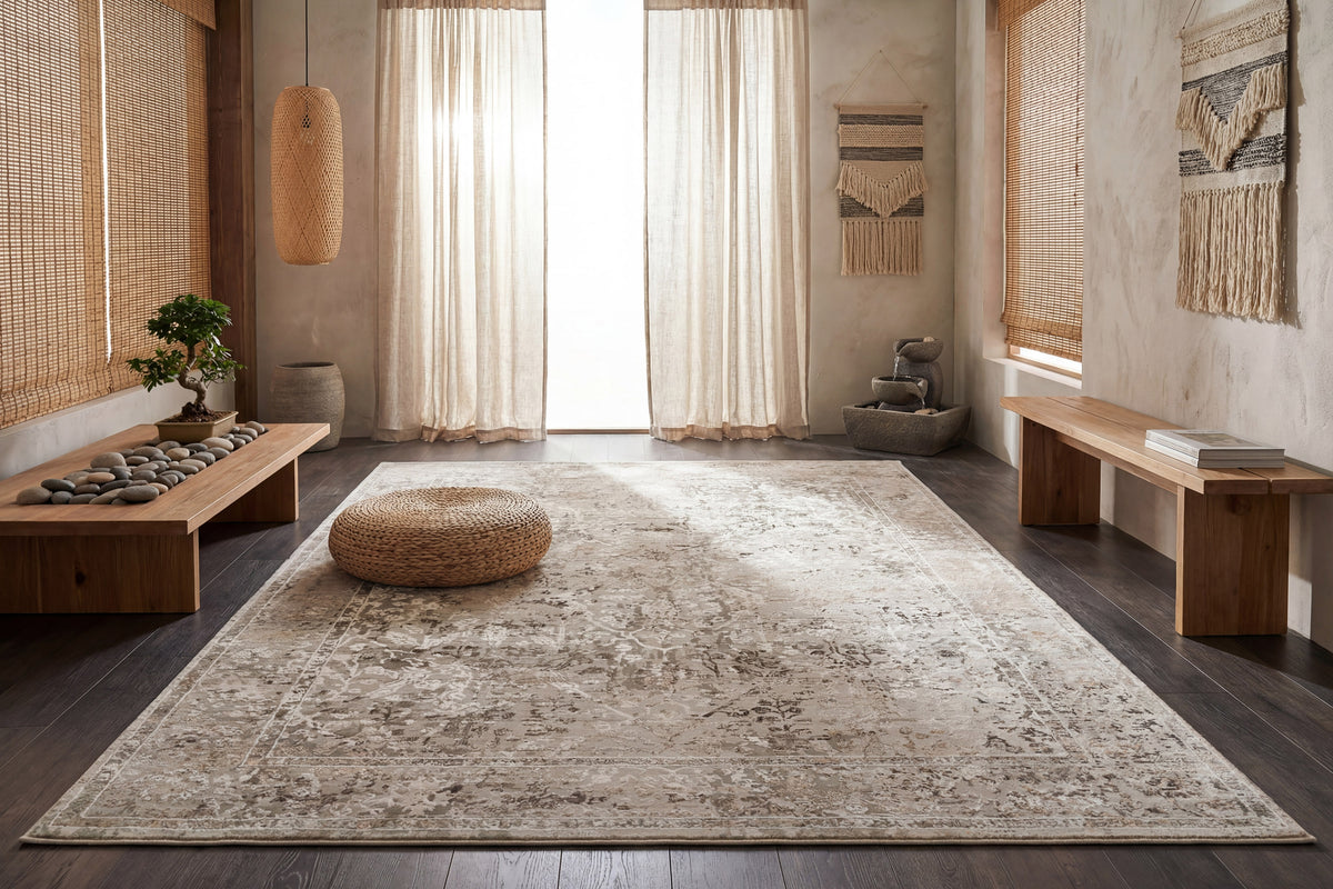 Renaissance 3150-197 Ivory/Grey/Rust Area Rug