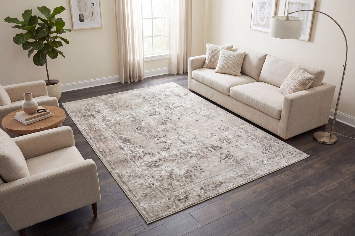 Renaissance 3150-197 Ivory/Grey/Rust Area Rug