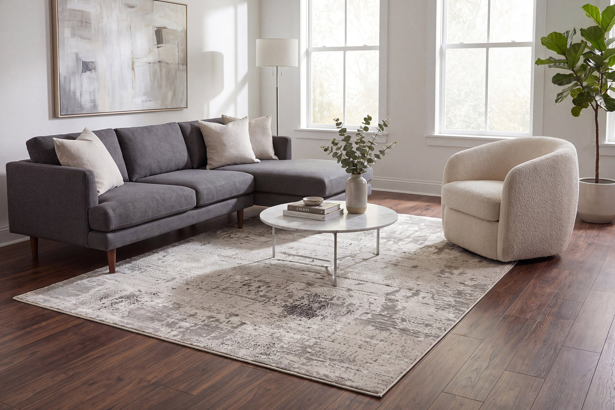 Renaissance 3152-190 Ivory/Grey Area Rug