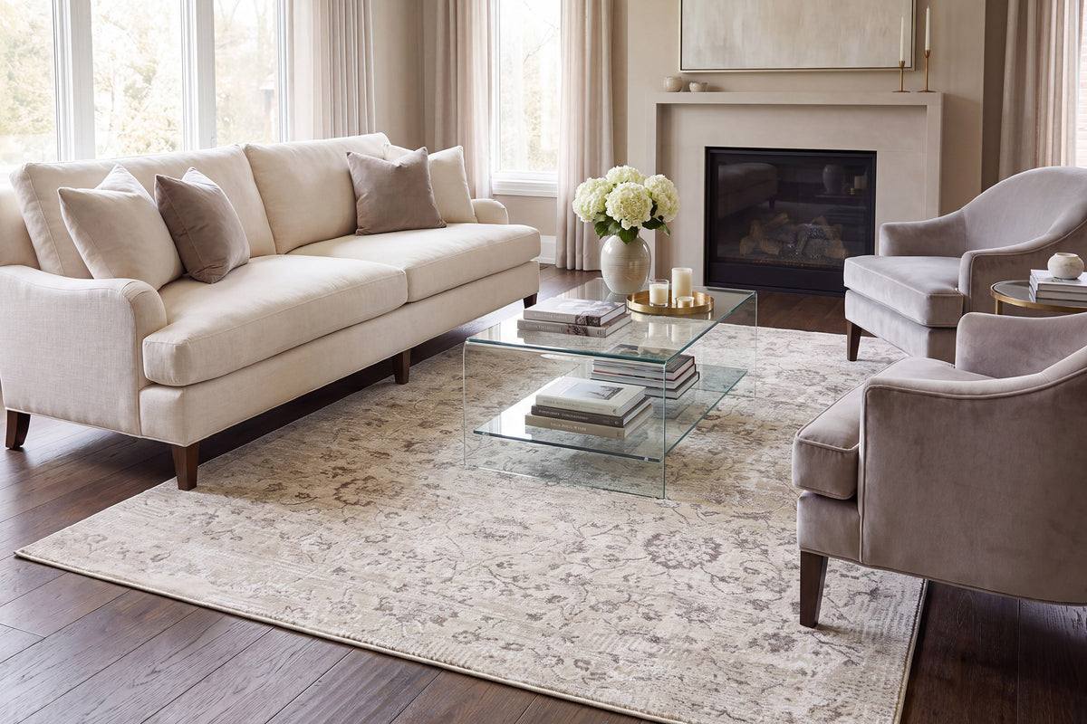 Renaissance 3157-190 Ivory/Grey Area Rug