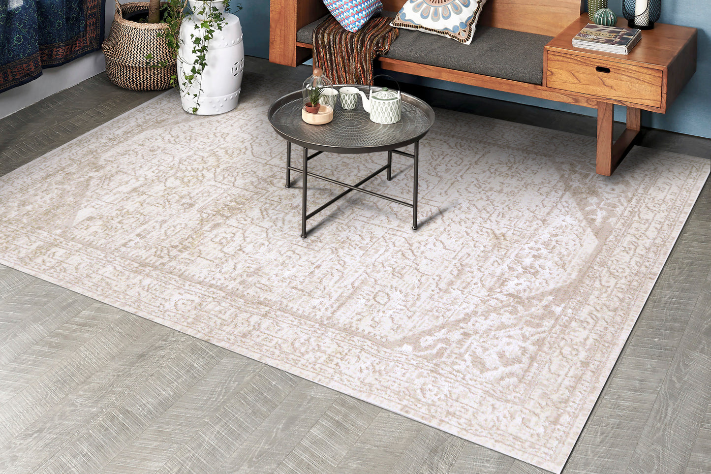 Roma 3173-100 Cream Area Rug