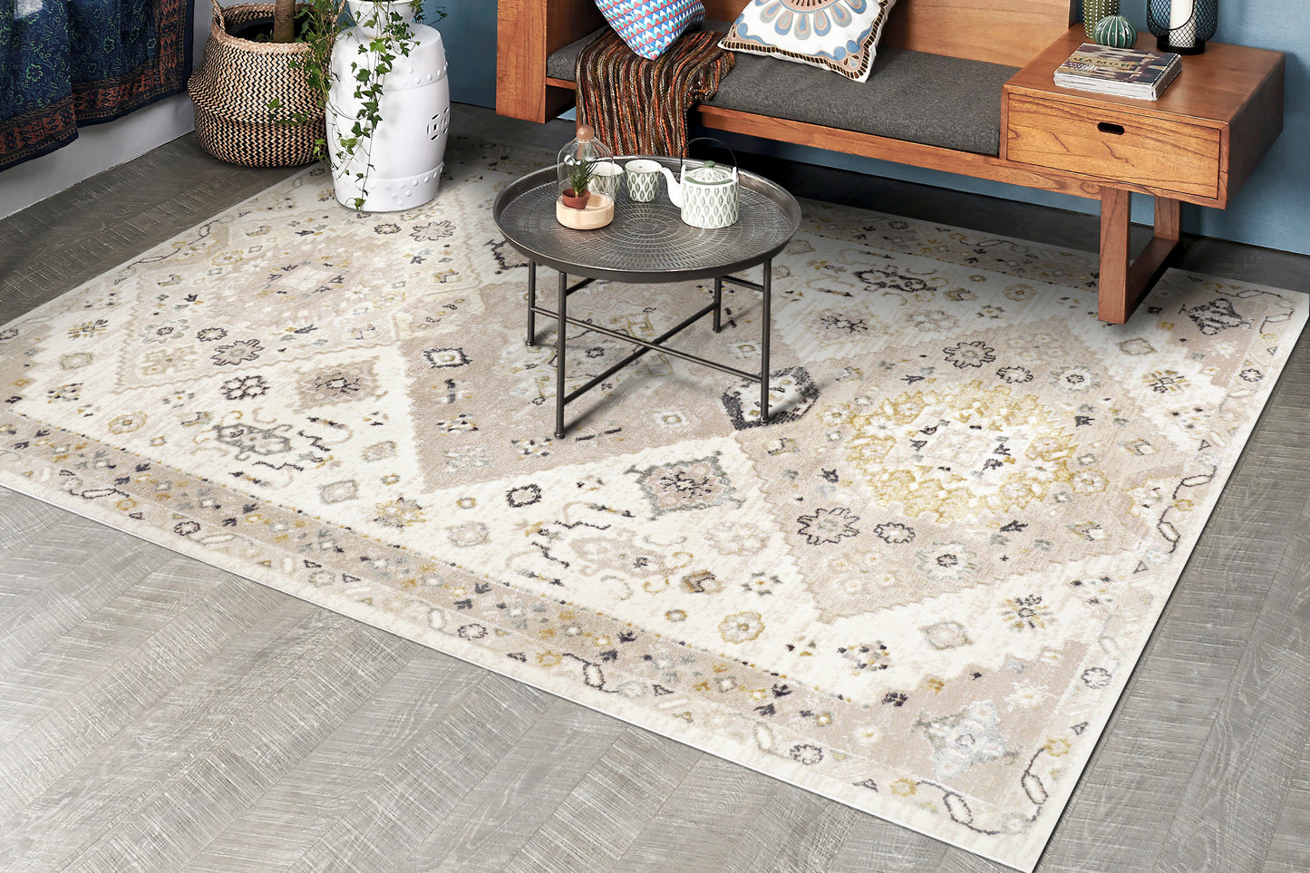 Roma 3176-199 Cream/Multi Area Rug