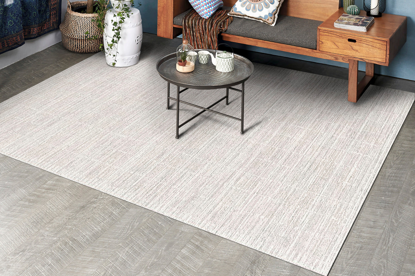 Roma 3177-110 Cream/White Area Rug