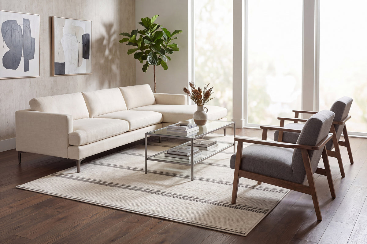 Rori 9352-109 Ivory/Charcoal Area Rug