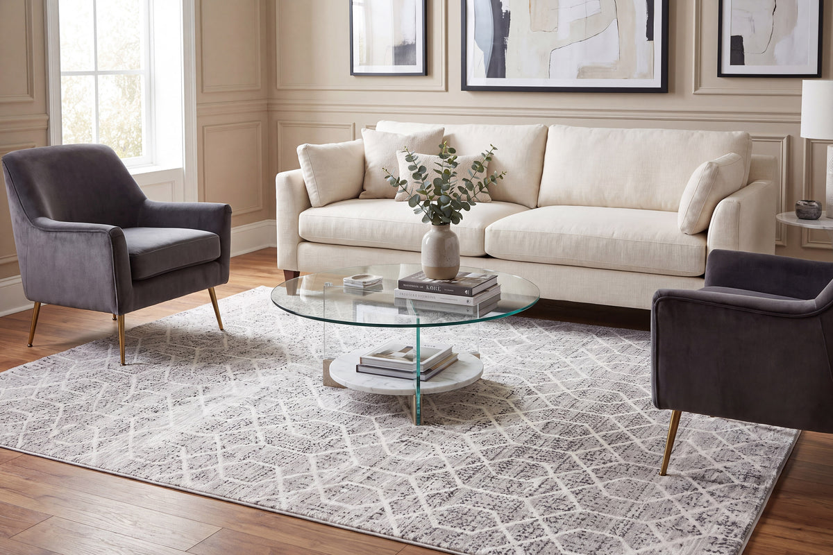 Rori 9354-190 Ivory/Charcoal Area Rug