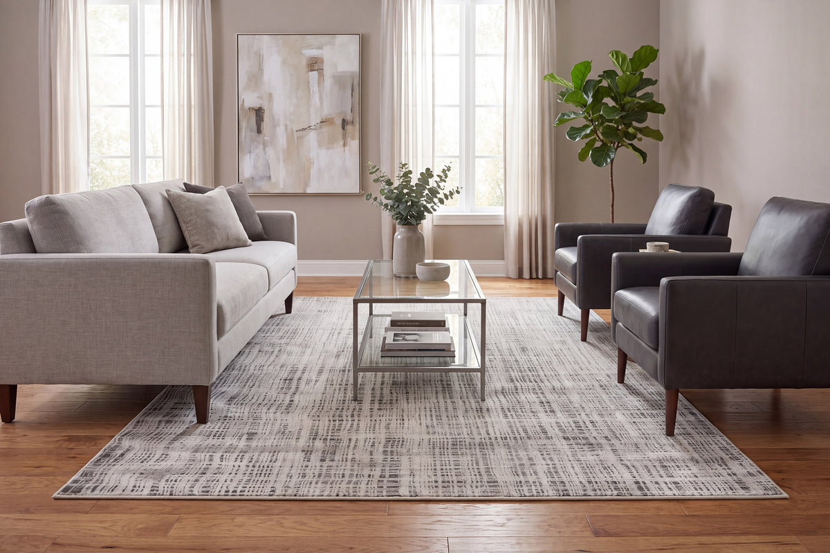 Rori 9355-900 Grey/Charcoal Area Rug