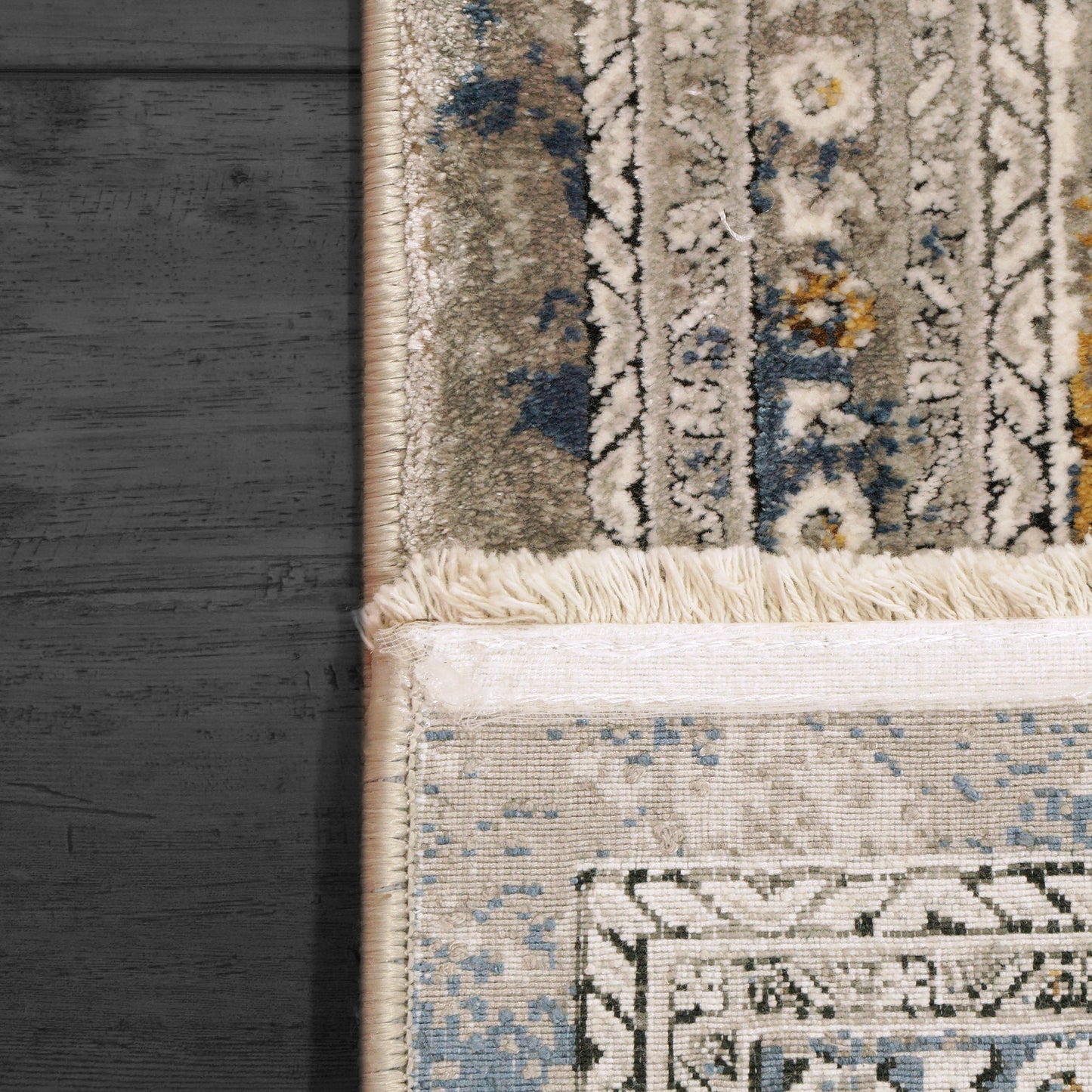 Ruby 2185-197 Ivory/Grey/Gold Area Rug