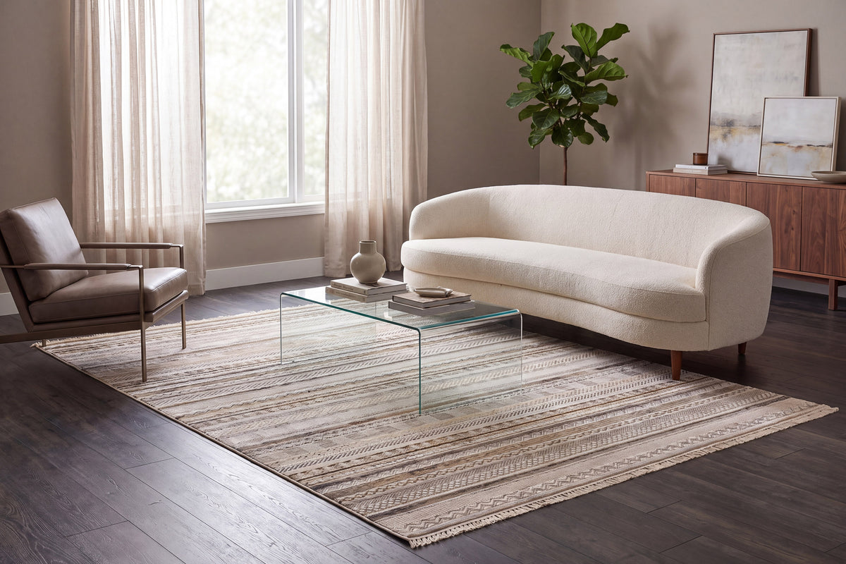 Ruby 2182-189 Ivory/Taupe/Grey Area Rug