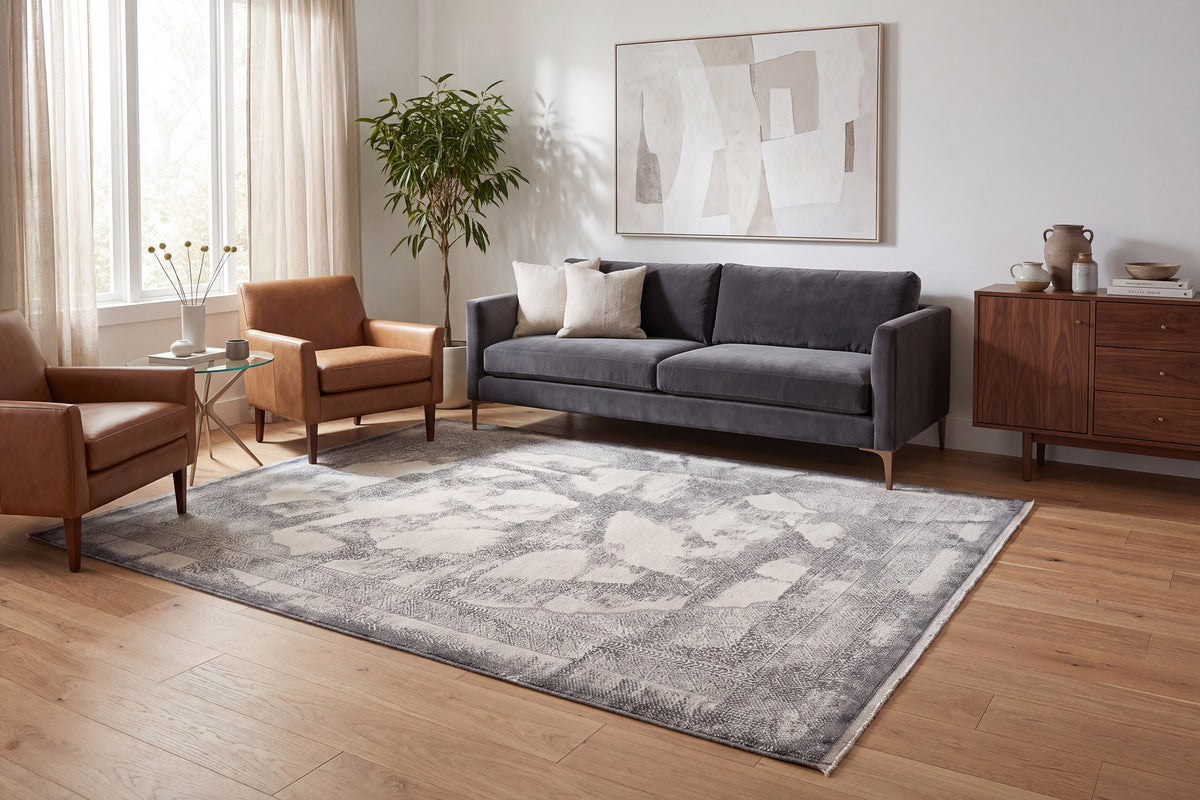 Ruby 2189-910 Grey/Ivory Area Rug