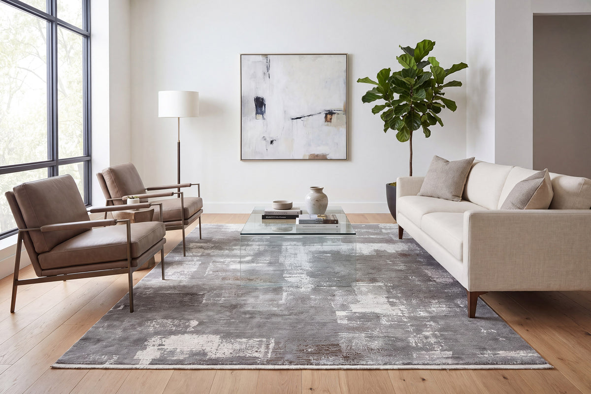 Ruby 2190-918 Grey/Ivory/Brown Area Rug