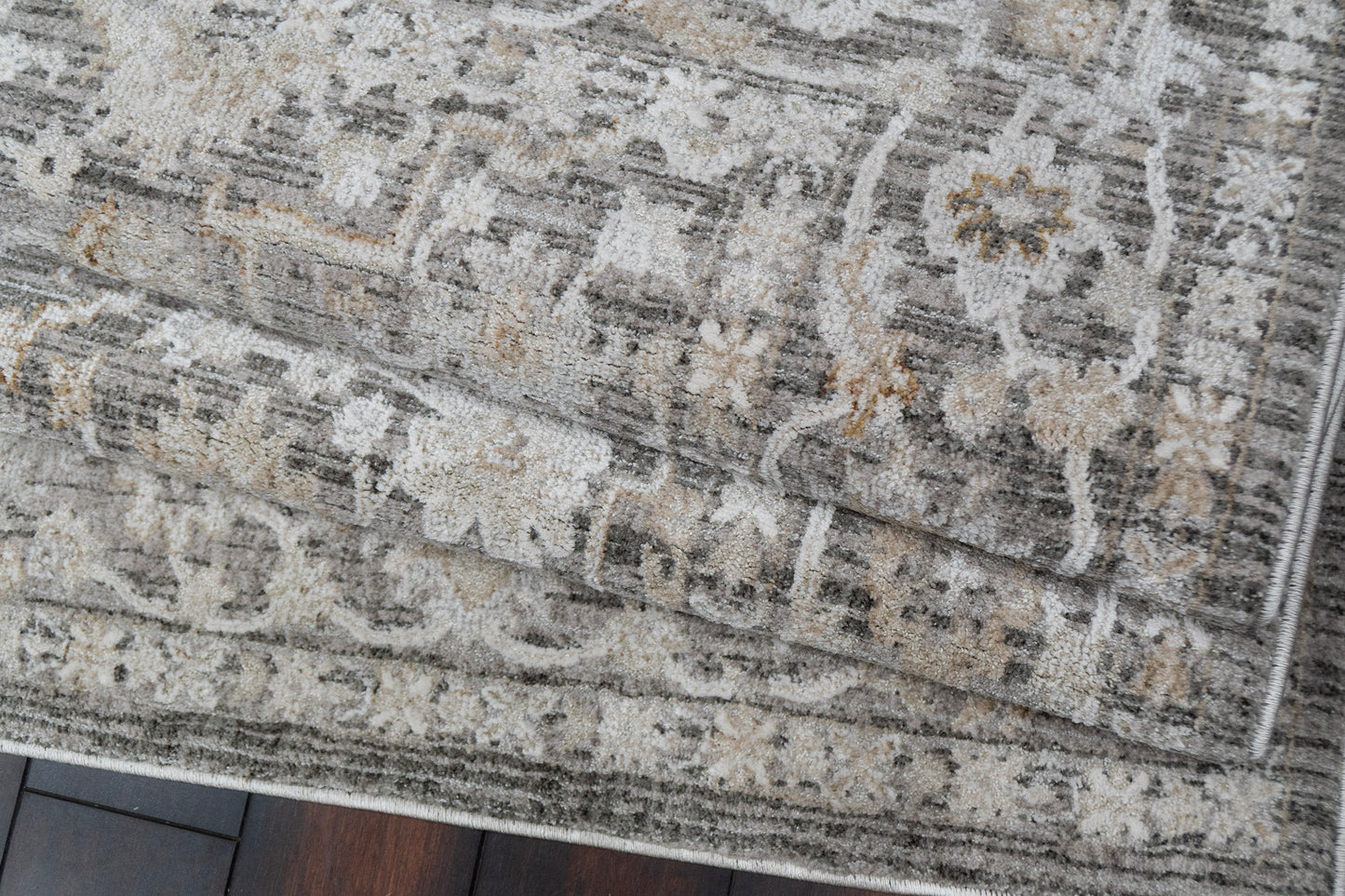Saffron 16613-981 Grey/Beige/Ivory Area Rug