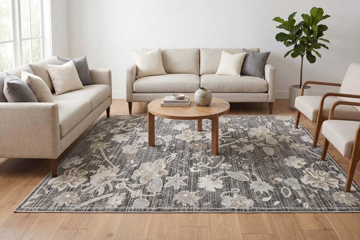 Saffron 16615-989 Grey/Beige/Multi Area Rug