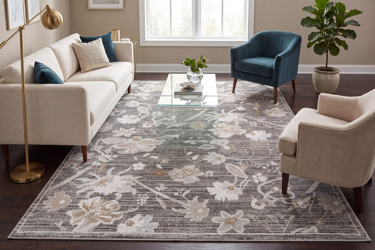 Saffron 16615-989 Grey/Beige/Multi Area Rug