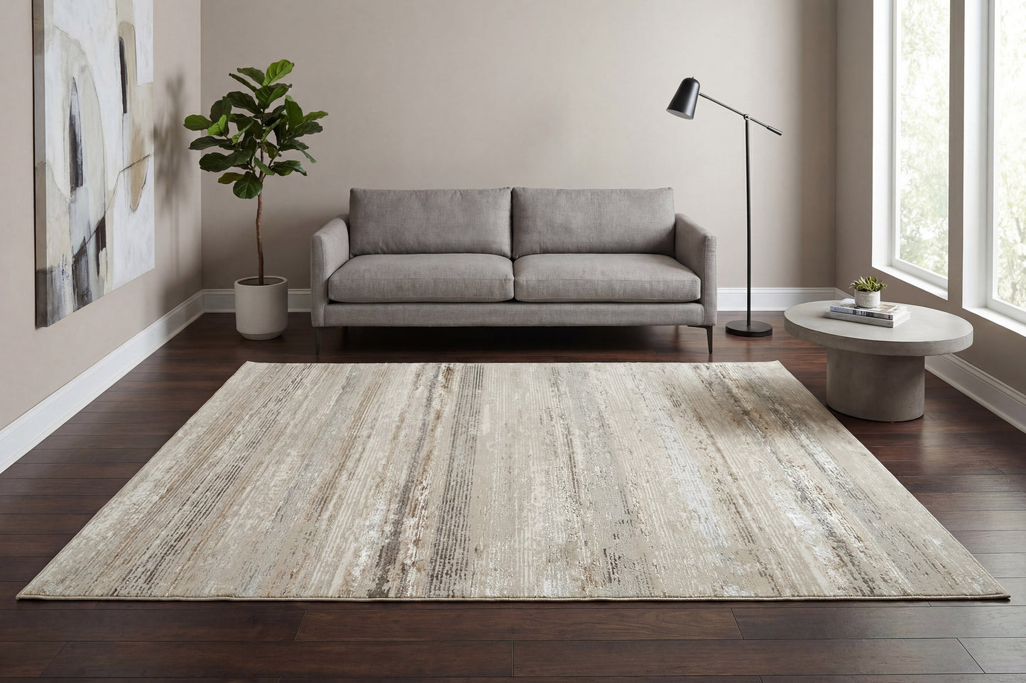 Safir 9271-890 Beige/Grey Area Rug