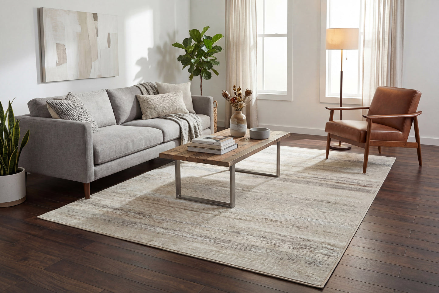 Safir 9271-890 Beige/Grey Area Rug