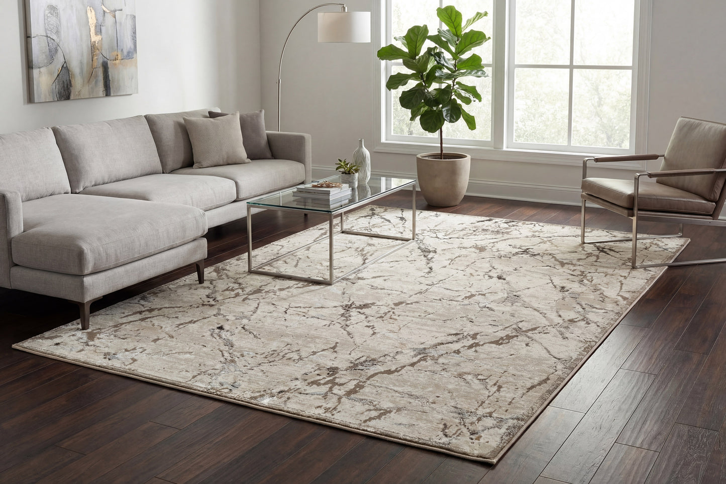 Safir 9278-890 Beige/Grey Area Rug