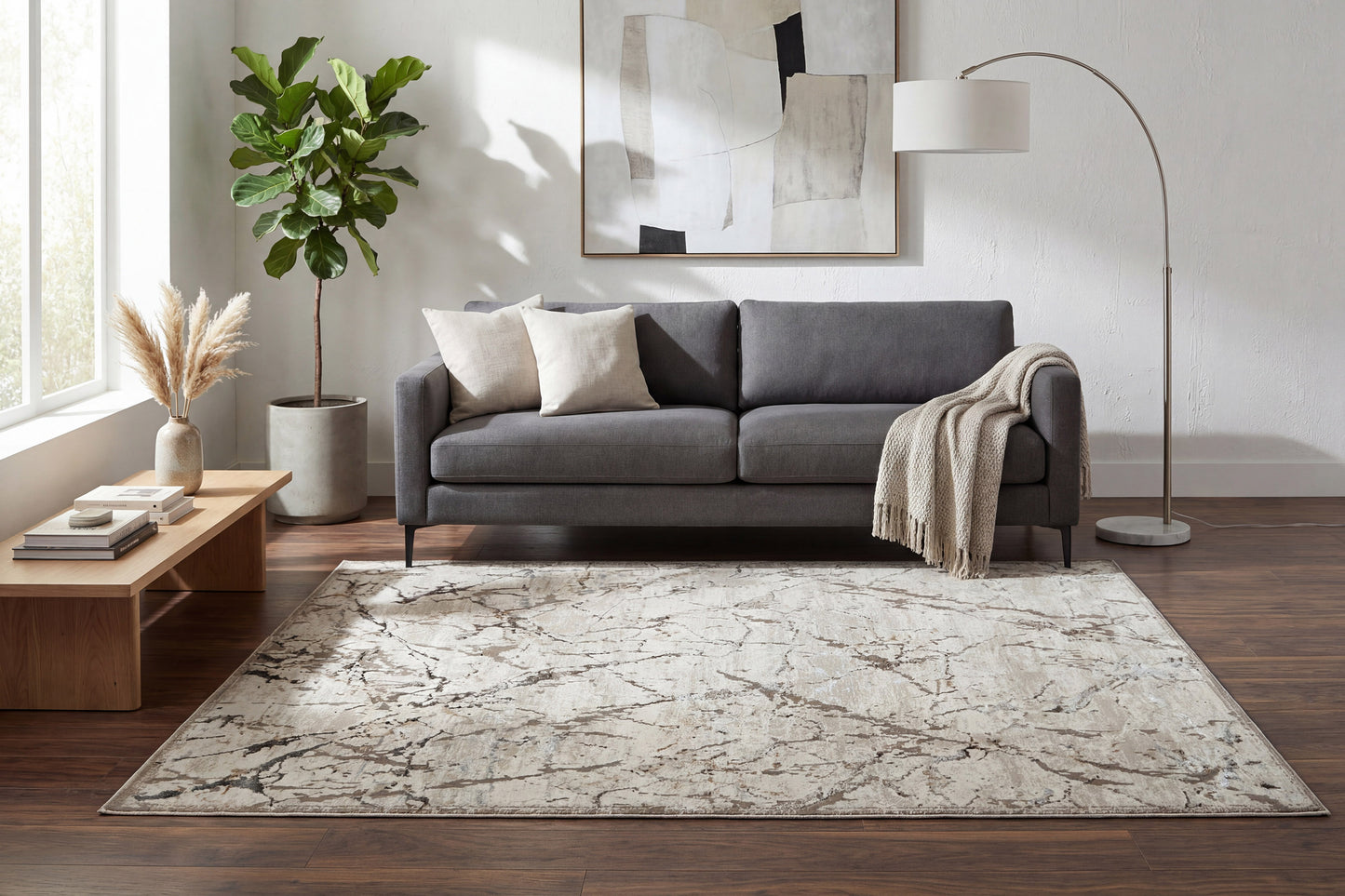 Safir 9278-890 Beige/Grey Area Rug