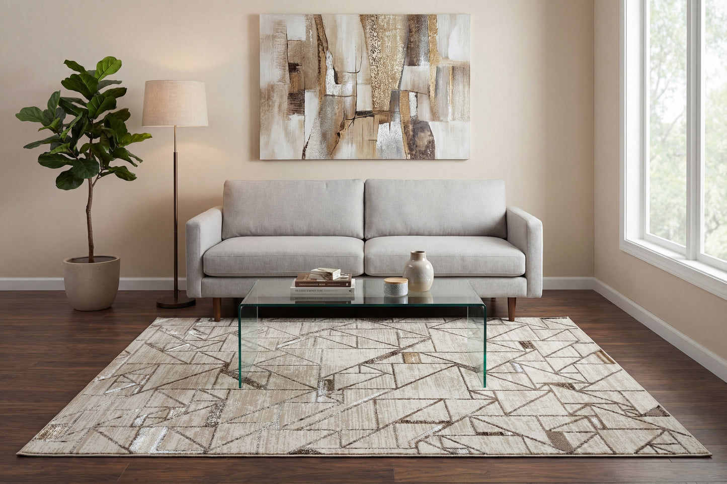 Safir 9279-810 Beige/Light Beige Area Rug