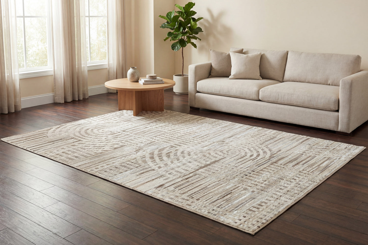 Safir 9280-810 Beige/Ivory Area Rug