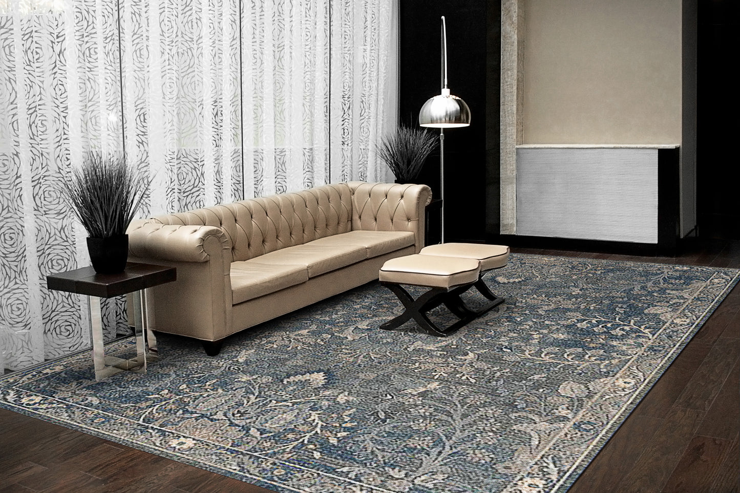 Savoy 3585-599 Denim/Multi Area Rug