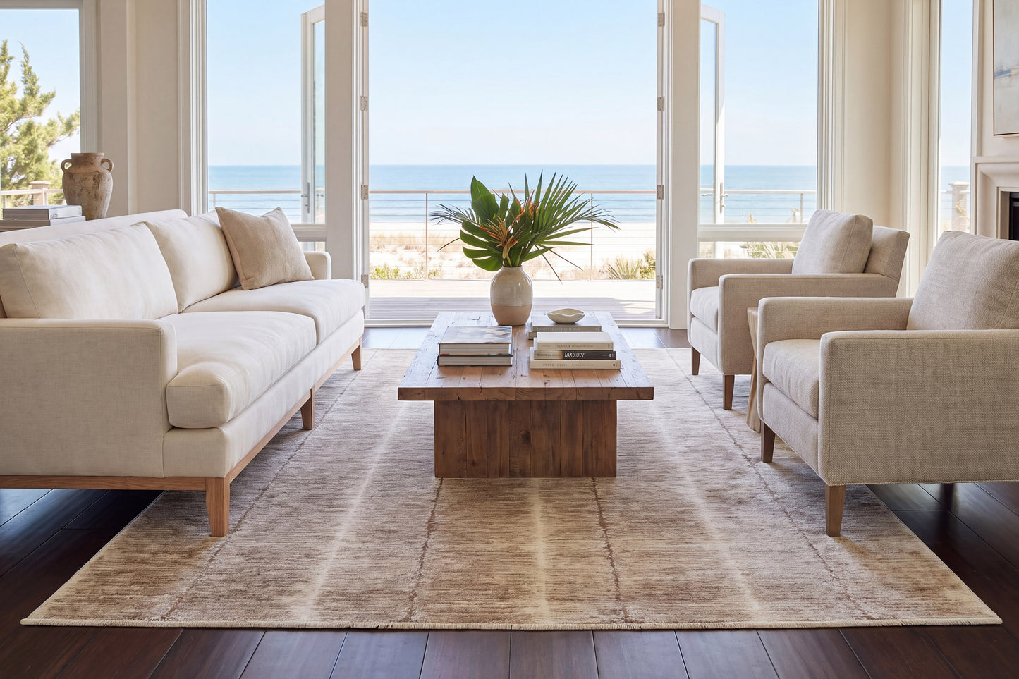 Sequence 18500-880 Beige/Dark Beige Area Rug