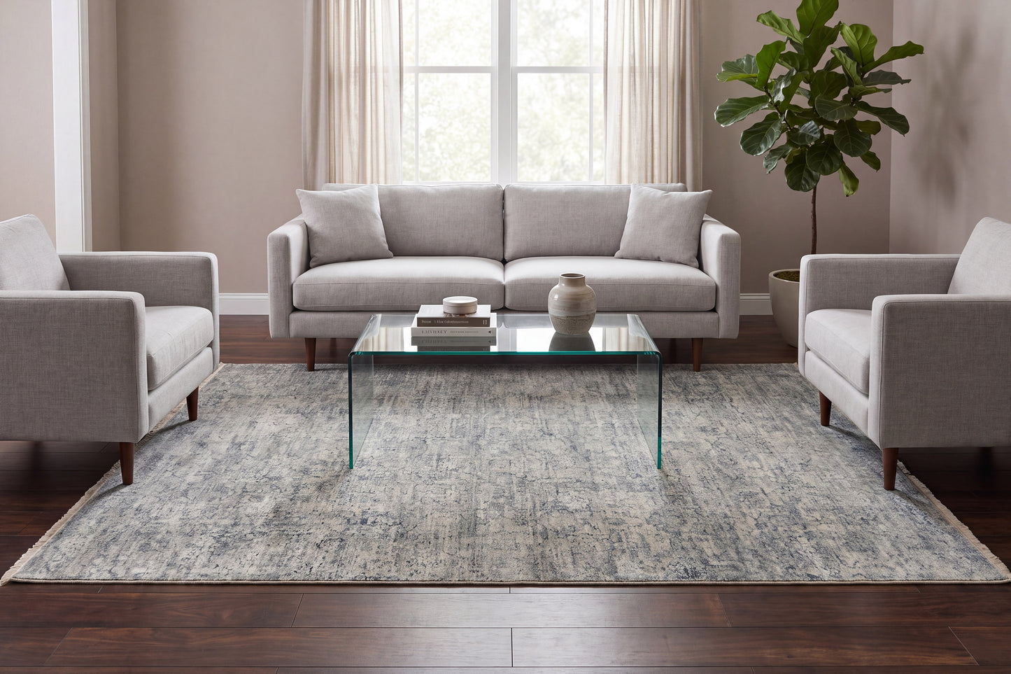 Sequence 18501-500 Blue Area Rug