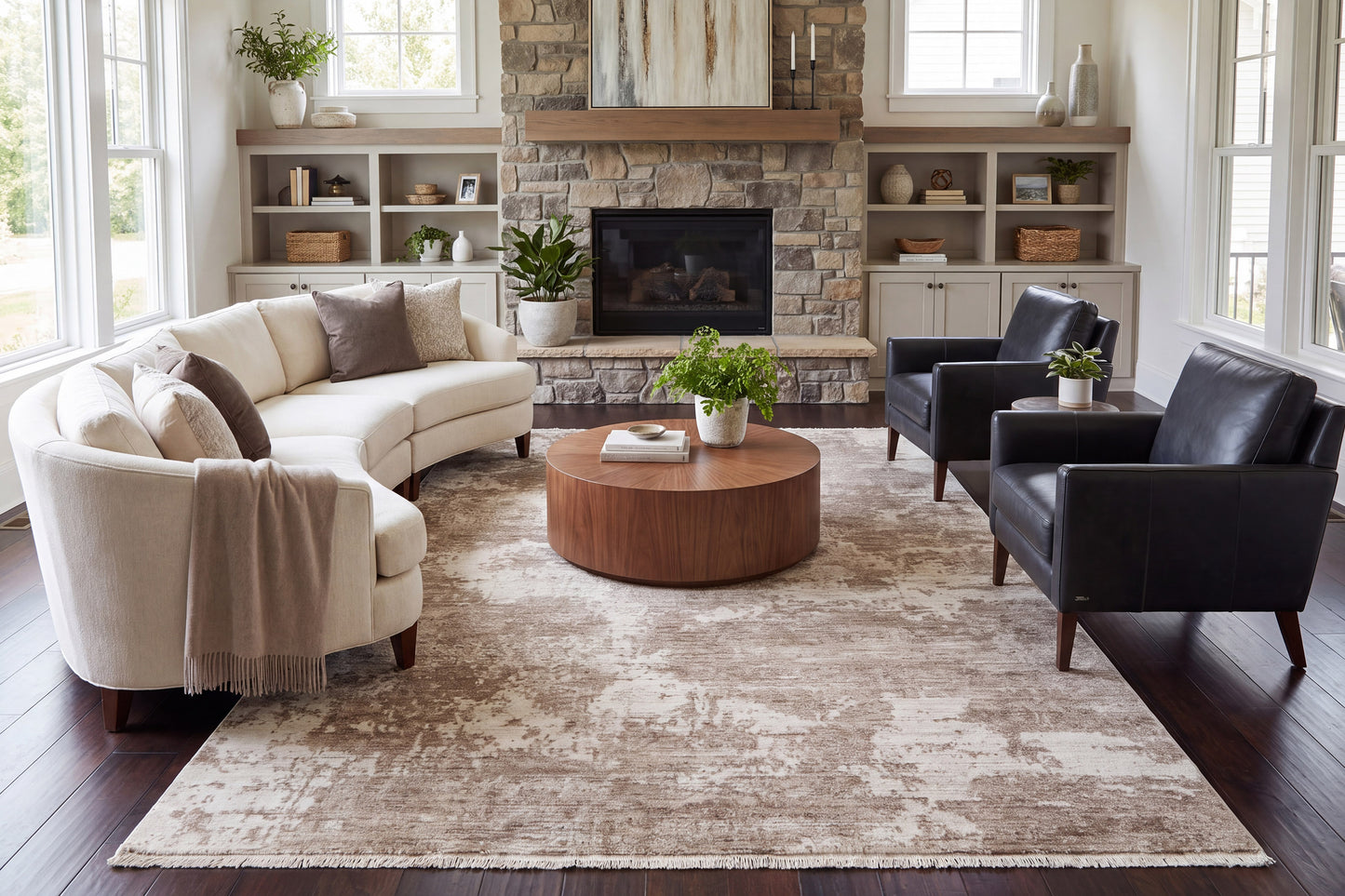 Sequence 18502-880 Beige/Dark Beige Area Rug