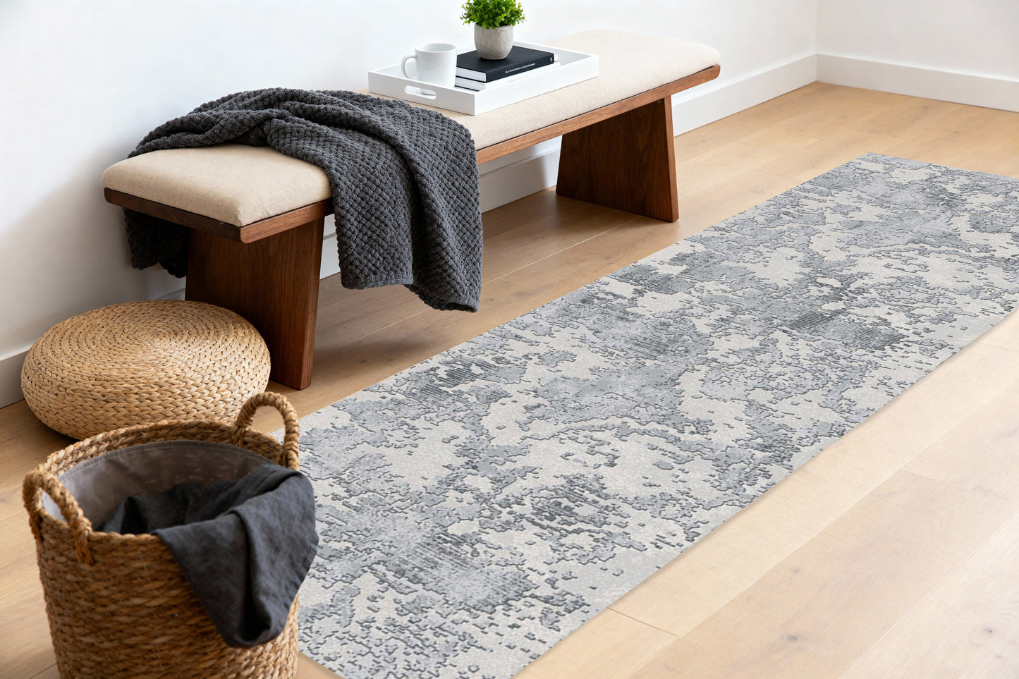 Sequence 18502-990 Grey/Dark Grey Area Rug