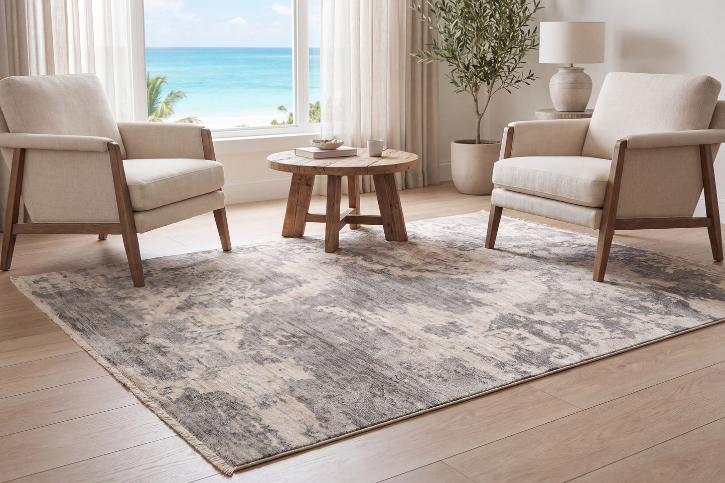 Sequence 18502-990 Grey/Dark Grey Area Rug