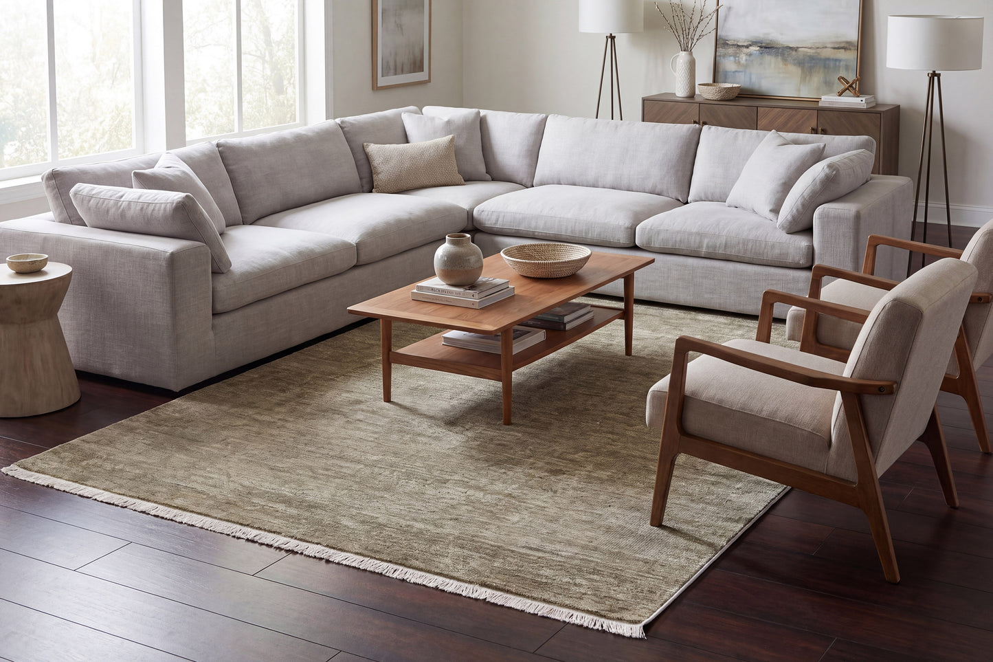 Sequence 18503-400 Green Area Rug