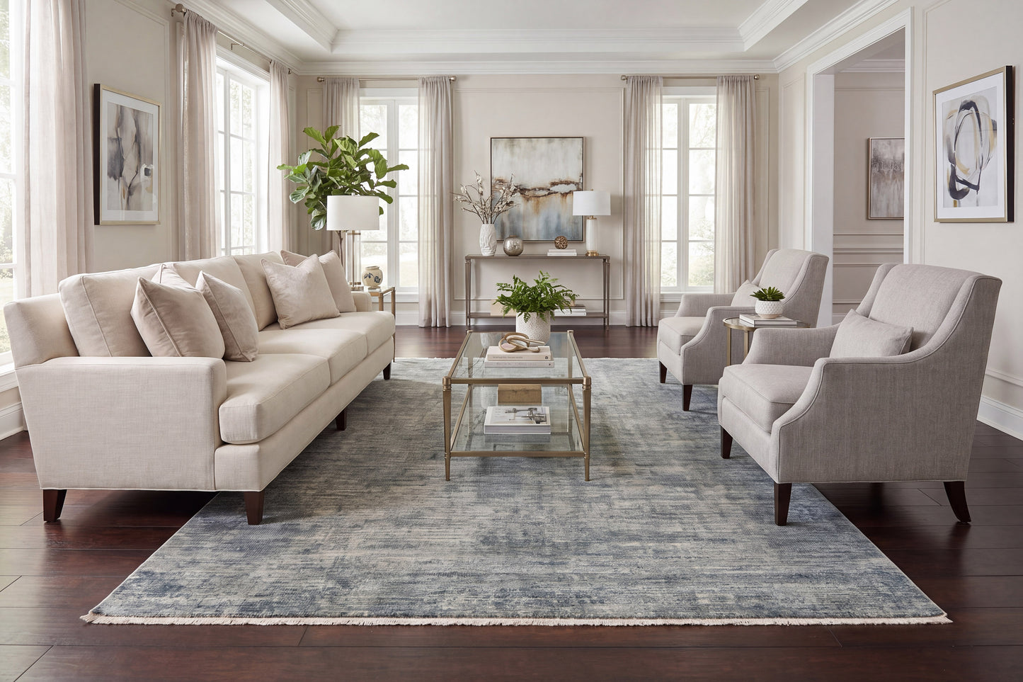 Sequence 18503-500 Navy Area Rug