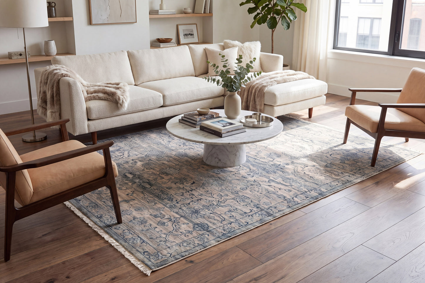Sequence 18510-500 Blue Area Rug