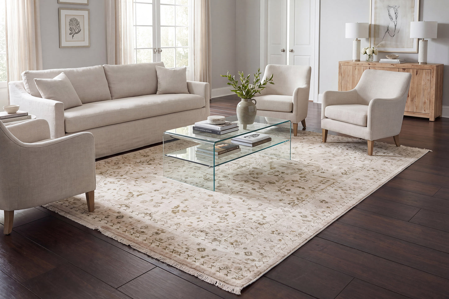 Sequence 18512-800 Beige Area Rug