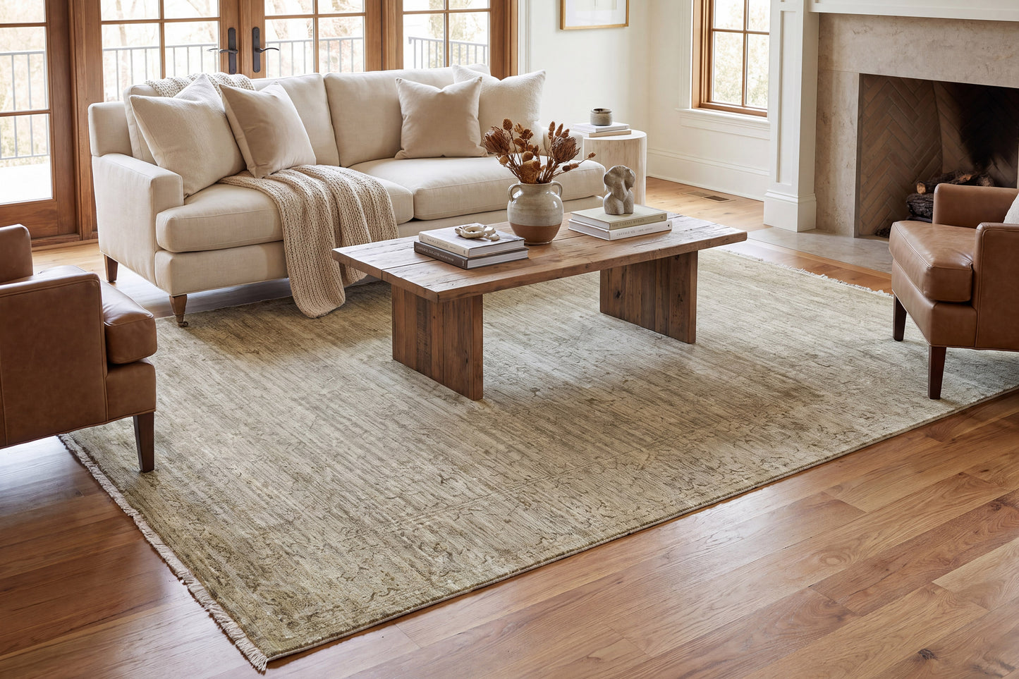 Sequence 18511-400 Green Area Rug