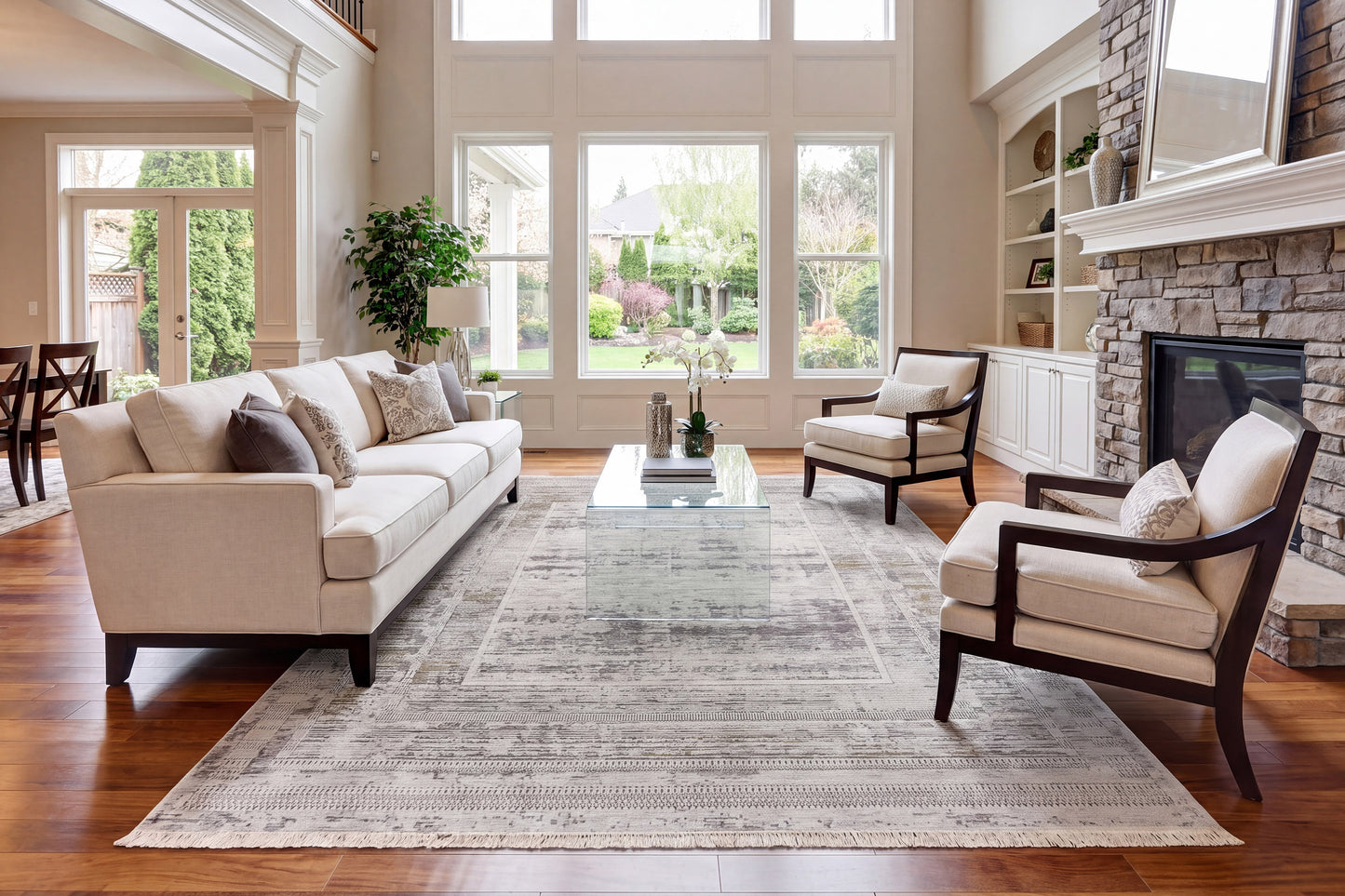 Skyler 6710-954 Grey/Blue/Green Area Rug