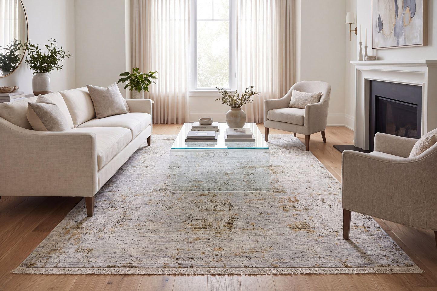 Skyler 6711-904 Grey/Green Area Rug