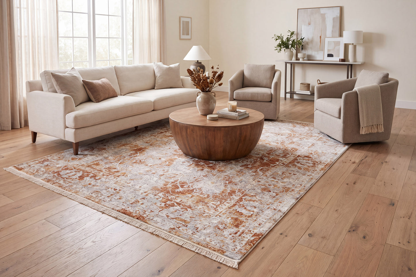 Skyler 6711-906 Grey/Copper Area Rug