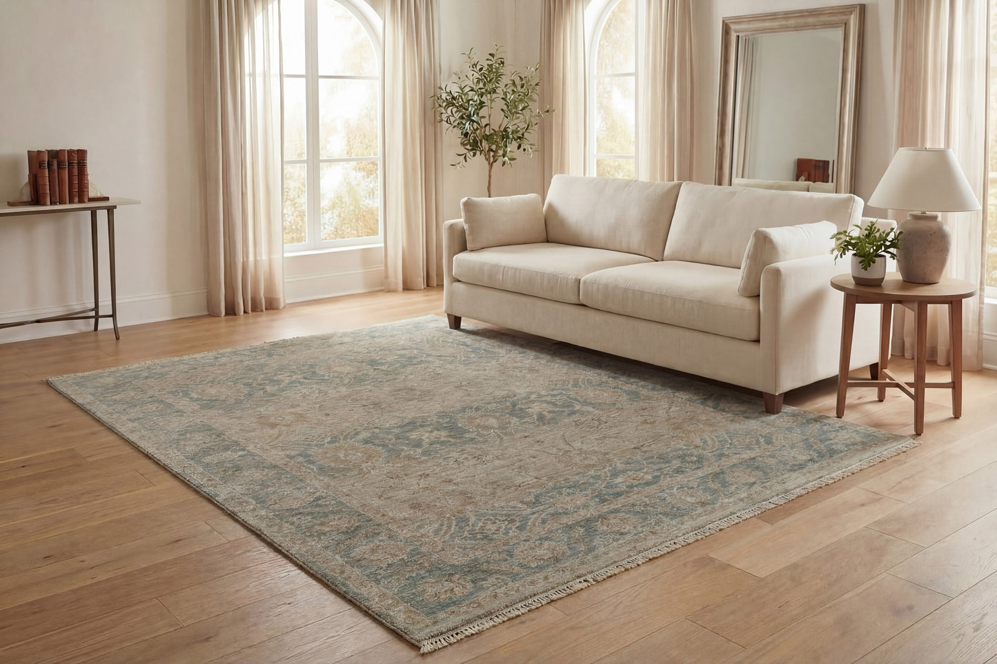 Solace 17922-185 Cream/Beige/Navy Area Rug