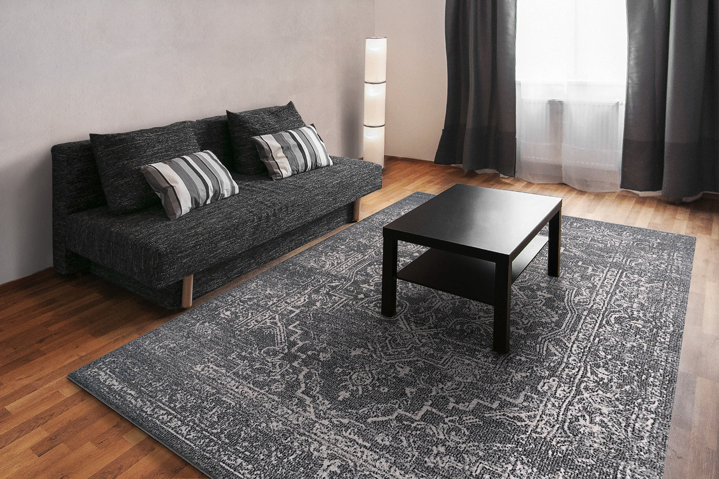 Soma 6191-910 Dark Grey/Ivory Area Rug