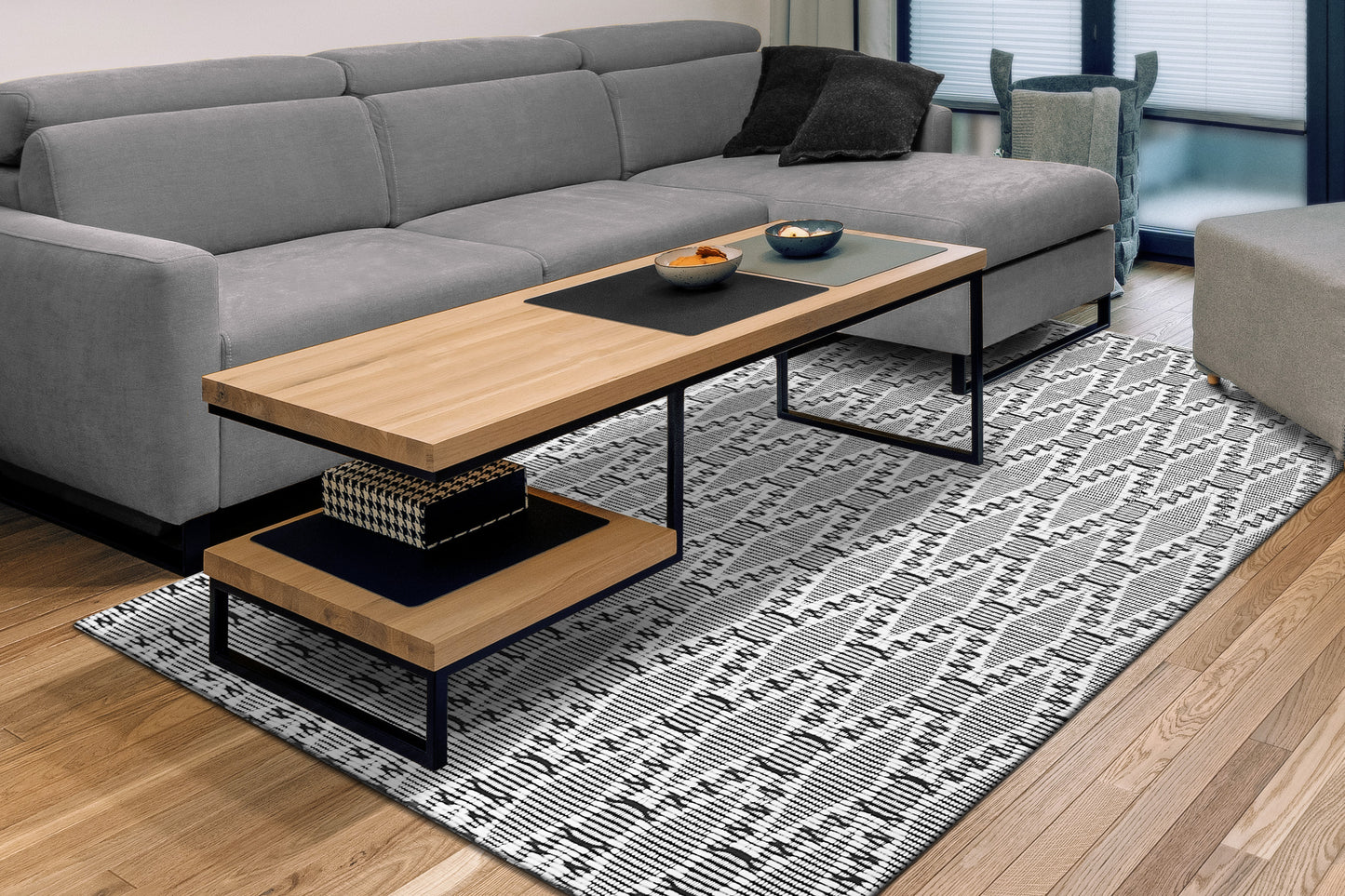 Soul 7401-190 Ivory/Charcoal Area Rug