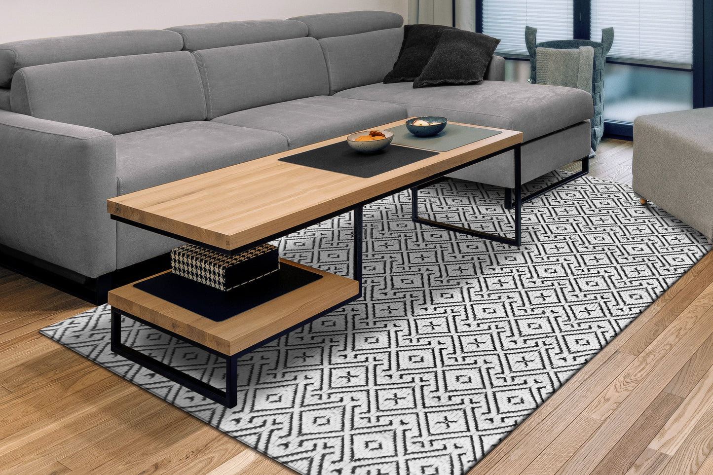 Soul 7402-190 Ivory/Charcoal Area Rug