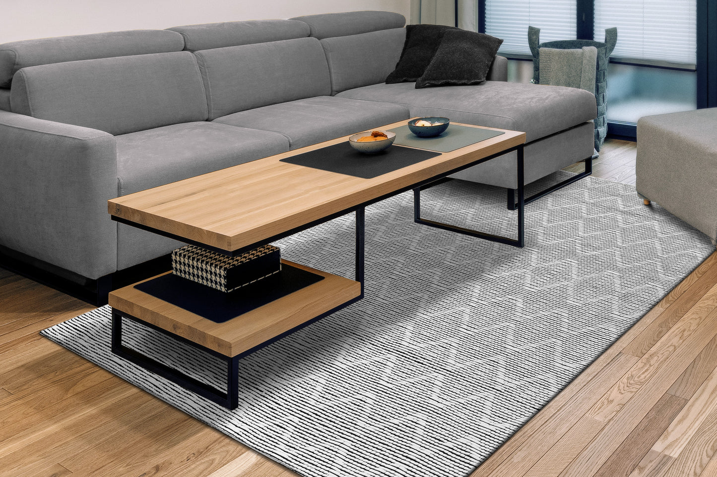 Soul 7403-190 Ivory/Charcoal Area Rug