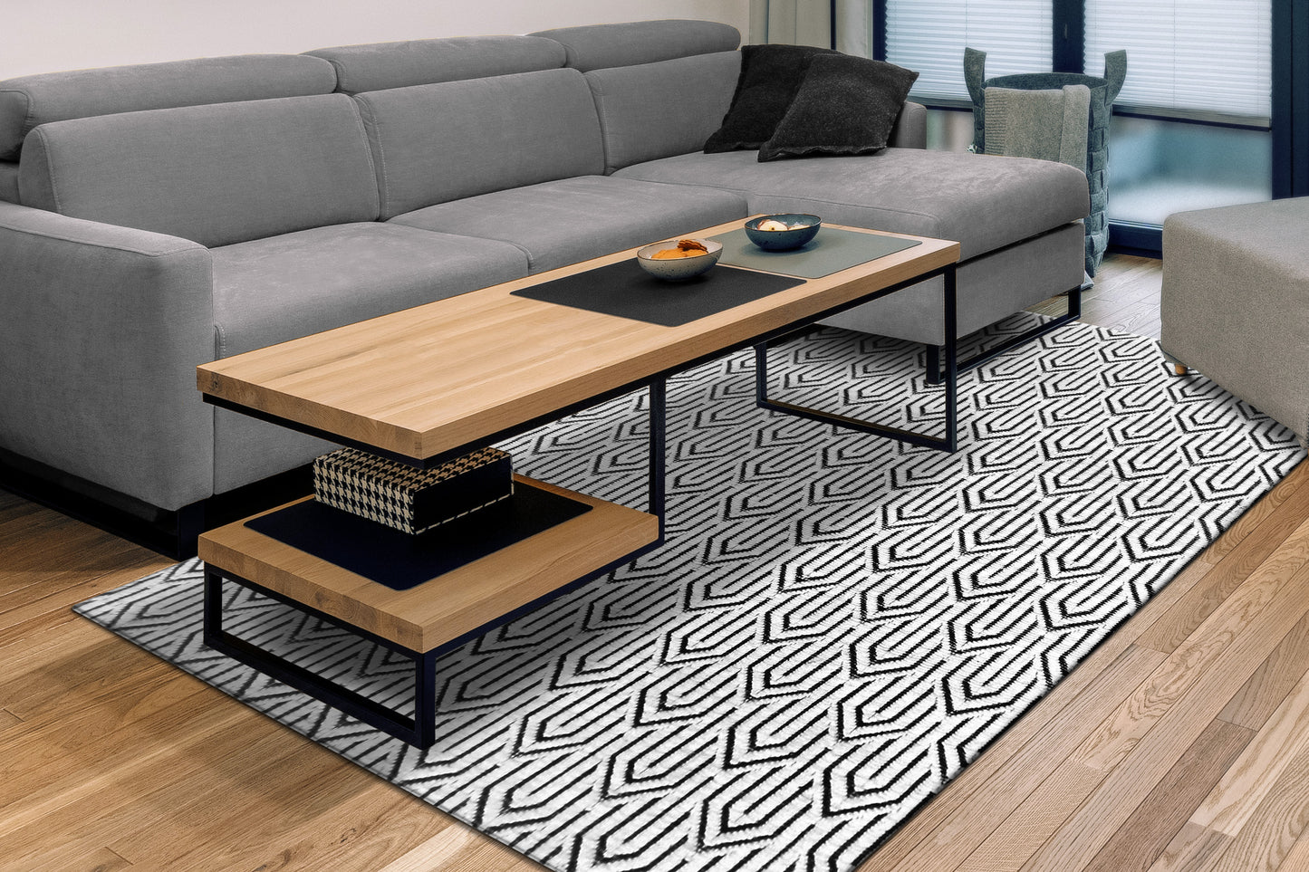 Soul 7404-190 Ivory/Charcoal Area Rug