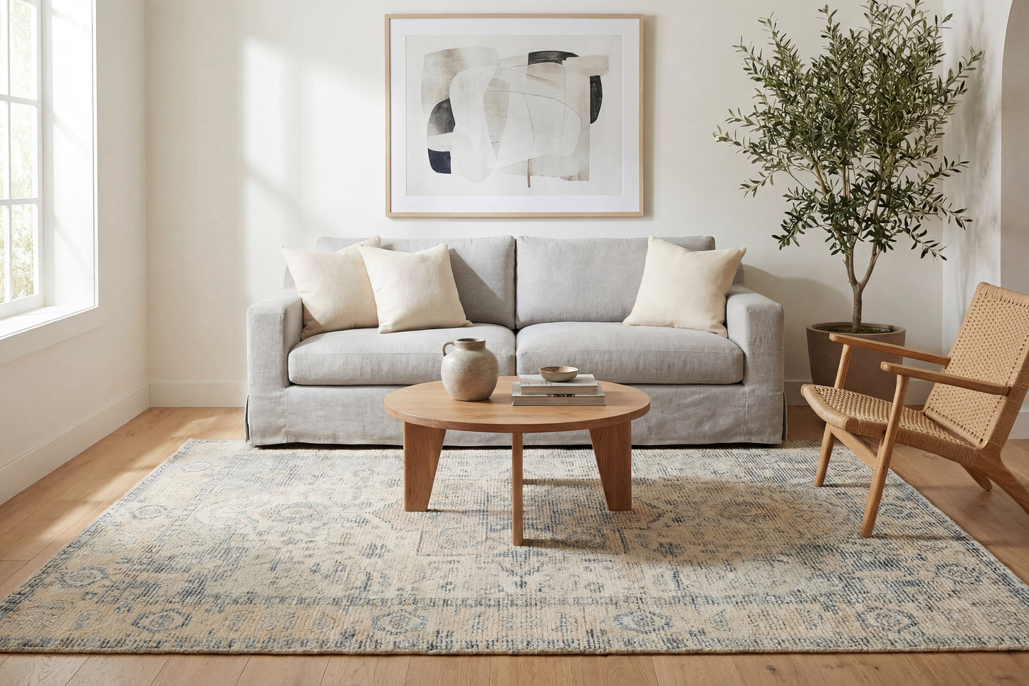 Stefano 15701-850 Beige/Navy Area Rug