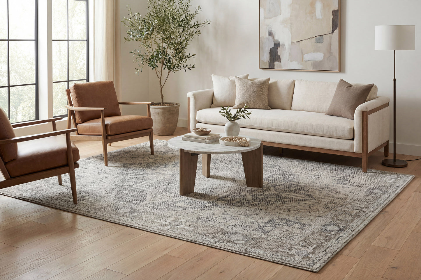 Stefano 15706-889 Beige/Taupe/Grey Area Rug