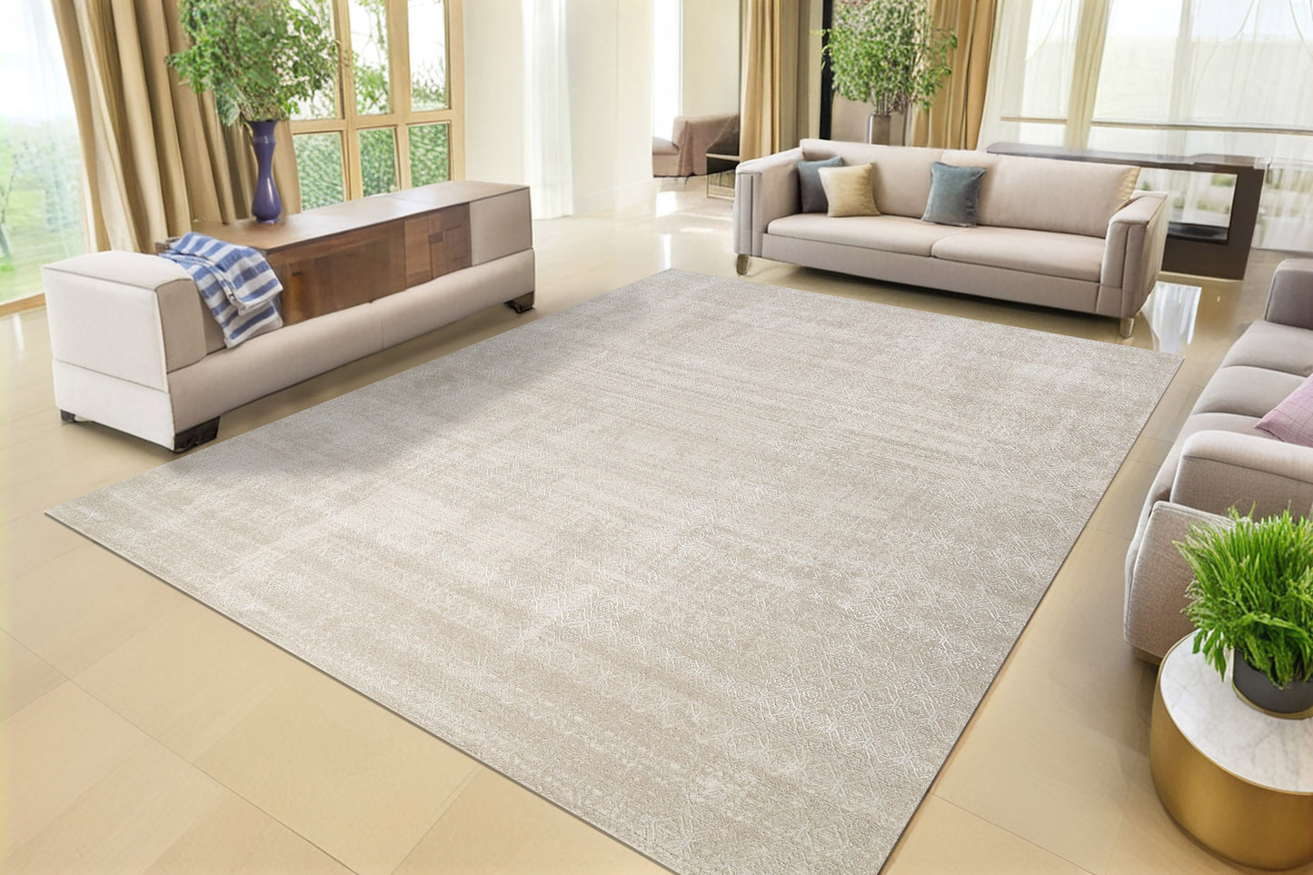 Sterling 18840-190 Cream/Grey Area Rug
