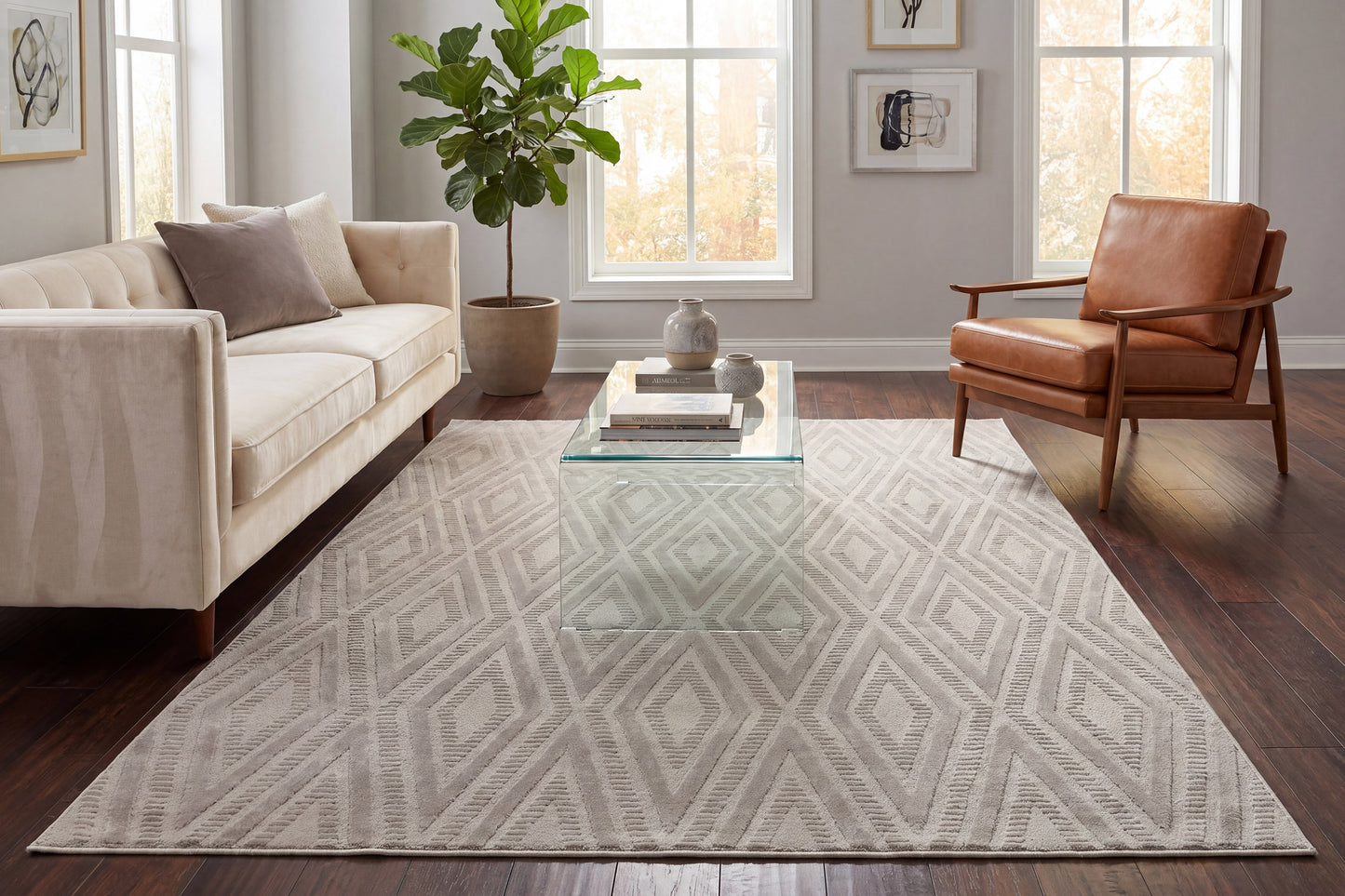 Timeless 6925-909 Grey/Light Grey Area Rug