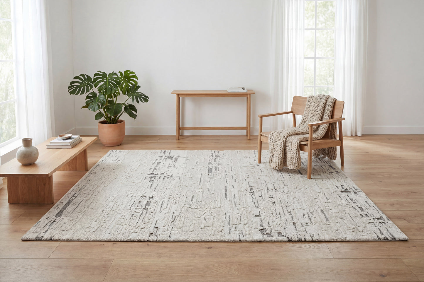 Trono 5480-191 Ivory/Silver Area Rug