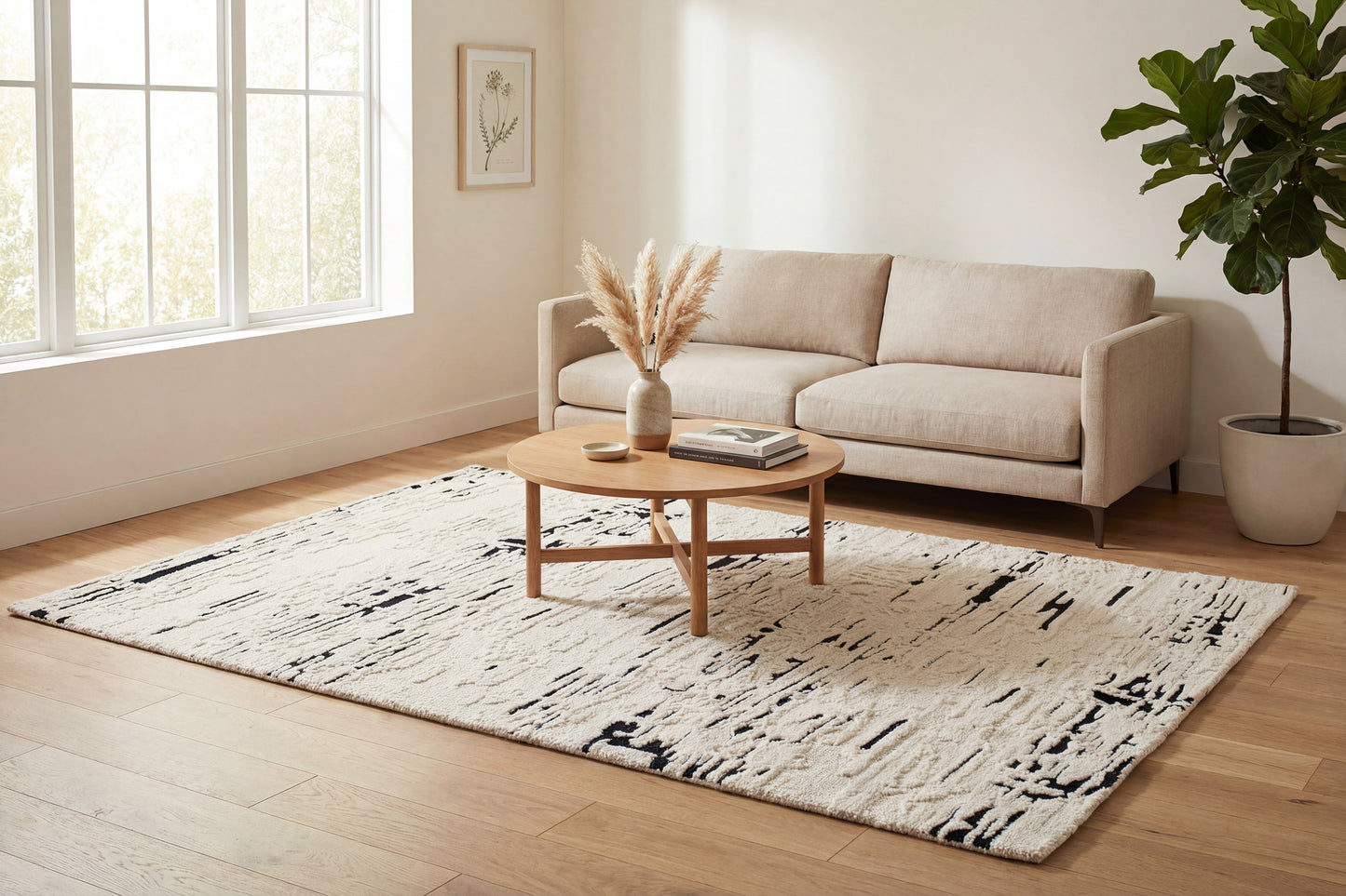 Trono 5480-910 Black/White Area Rug