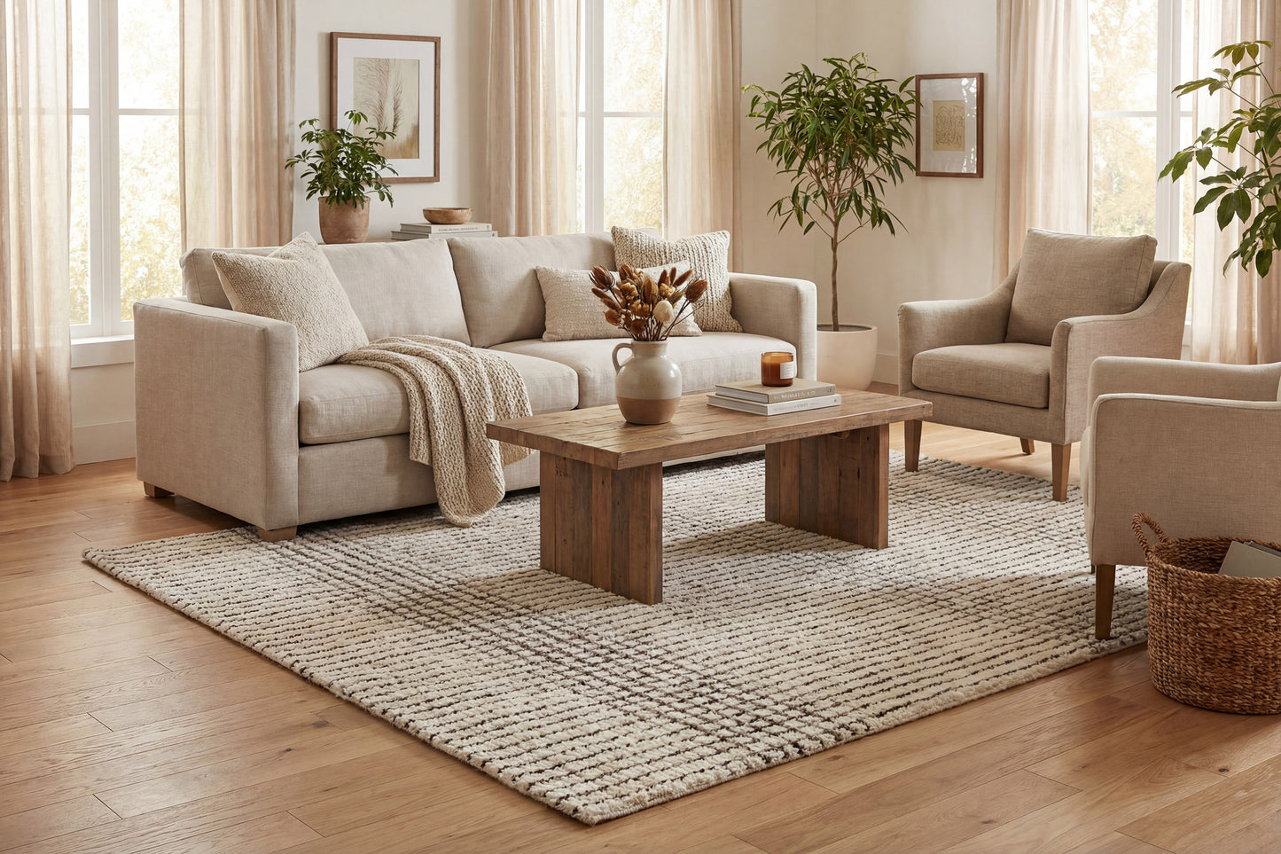 Trono 5481-180 Ivory/Natural Area Rug